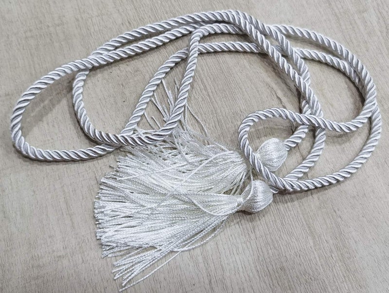 HEPNA Handmade Graduation Honor Cords, 2 PCS 68 Inch,RoyalBlue and White - Image 2